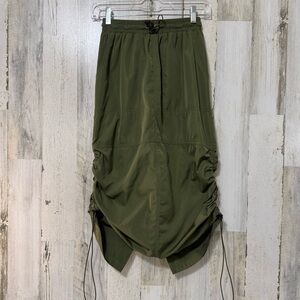 Wild Fable Olive Green Parachute Skirt with Drawstring